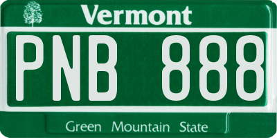 VT license plate PNB888