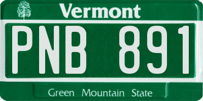 VT license plate PNB891