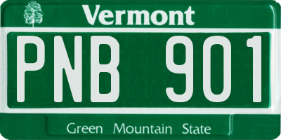 VT license plate PNB901