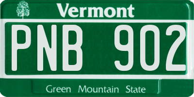VT license plate PNB902