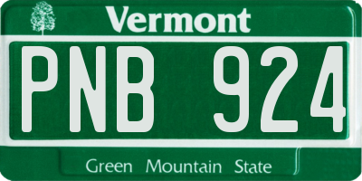 VT license plate PNB924