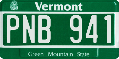 VT license plate PNB941