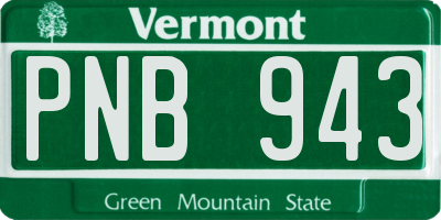 VT license plate PNB943