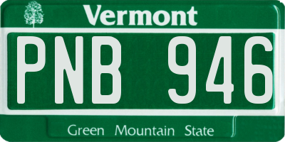 VT license plate PNB946
