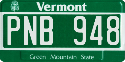 VT license plate PNB948