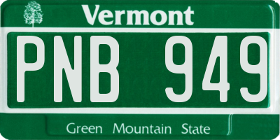 VT license plate PNB949