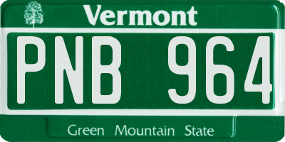 VT license plate PNB964