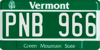 VT license plate PNB966