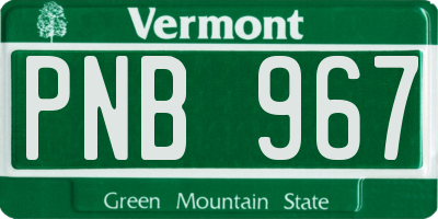 VT license plate PNB967