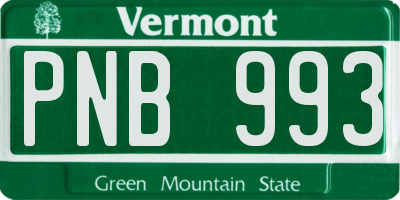 VT license plate PNB993