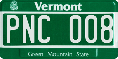 VT license plate PNC008