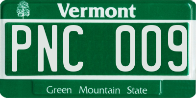 VT license plate PNC009