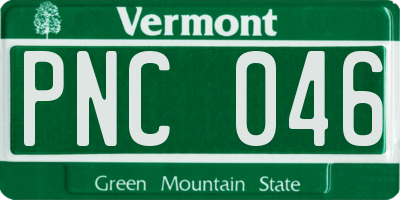 VT license plate PNC046