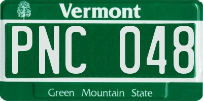 VT license plate PNC048