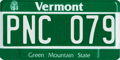 VT license plate PNC079