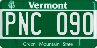 VT license plate PNC090