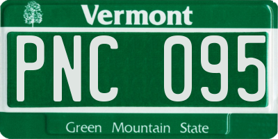 VT license plate PNC095