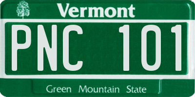 VT license plate PNC101