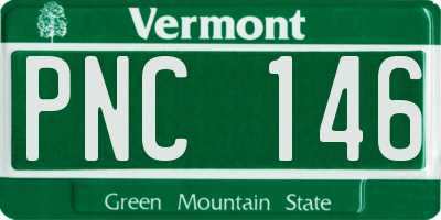 VT license plate PNC146