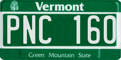 VT license plate PNC160