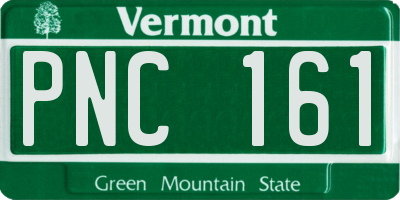 VT license plate PNC161