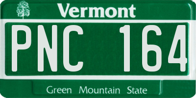 VT license plate PNC164