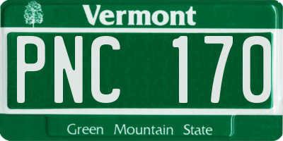 VT license plate PNC170