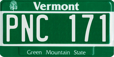 VT license plate PNC171