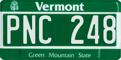 VT license plate PNC248