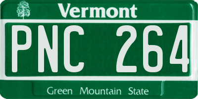 VT license plate PNC264