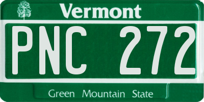 VT license plate PNC272