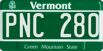 VT license plate PNC280
