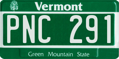 VT license plate PNC291