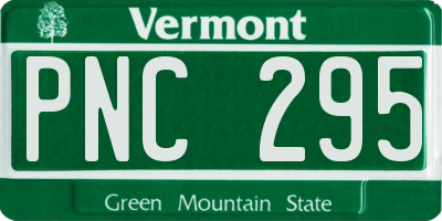 VT license plate PNC295