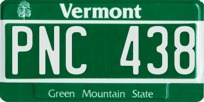 VT license plate PNC438