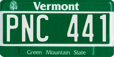 VT license plate PNC441