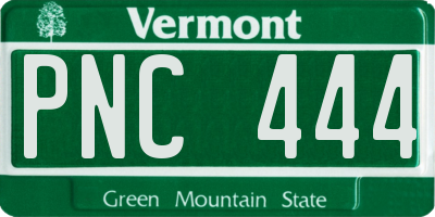 VT license plate PNC444