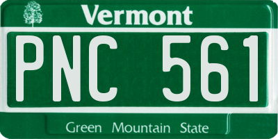 VT license plate PNC561