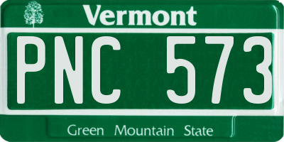 VT license plate PNC573
