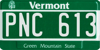 VT license plate PNC613