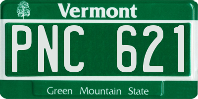 VT license plate PNC621