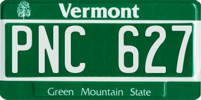 VT license plate PNC627