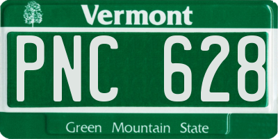 VT license plate PNC628