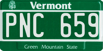 VT license plate PNC659
