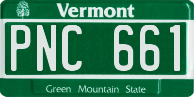 VT license plate PNC661