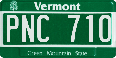 VT license plate PNC710