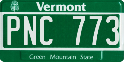 VT license plate PNC773