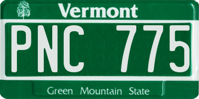 VT license plate PNC775
