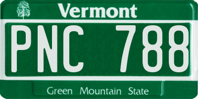 VT license plate PNC788