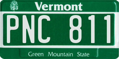 VT license plate PNC811
